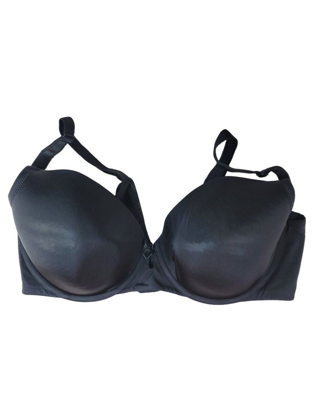 Torrid Curve Seamless T Shirt Bra Black 38DD Adj Plunge Full Coverage Underwire